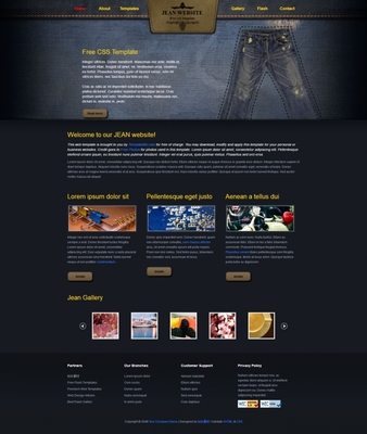 牛仔炫酷風格的設計網(wǎng)頁CSS下載