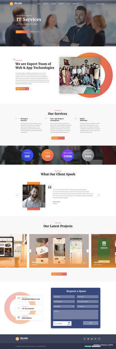 軟件開發公司網站UI設計作品 網頁設計詳情頁與列表頁素材資源模板下載